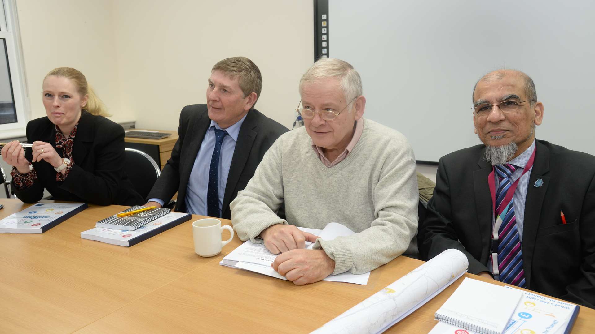 From left to right: Madeline Homer, Ged Lucas, Cllr Richard Nicholson and Ismail Mohammed