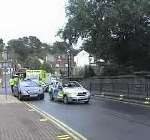 The crash scene. Picture courtesy FERRARI PRESS AGENCY