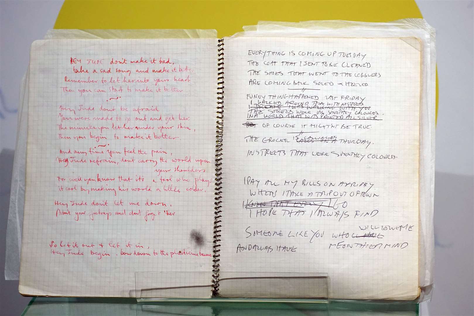 The personal notebook belonging to The Beatles’ tour manager, Mal Evans (Peter Byrne/PA)