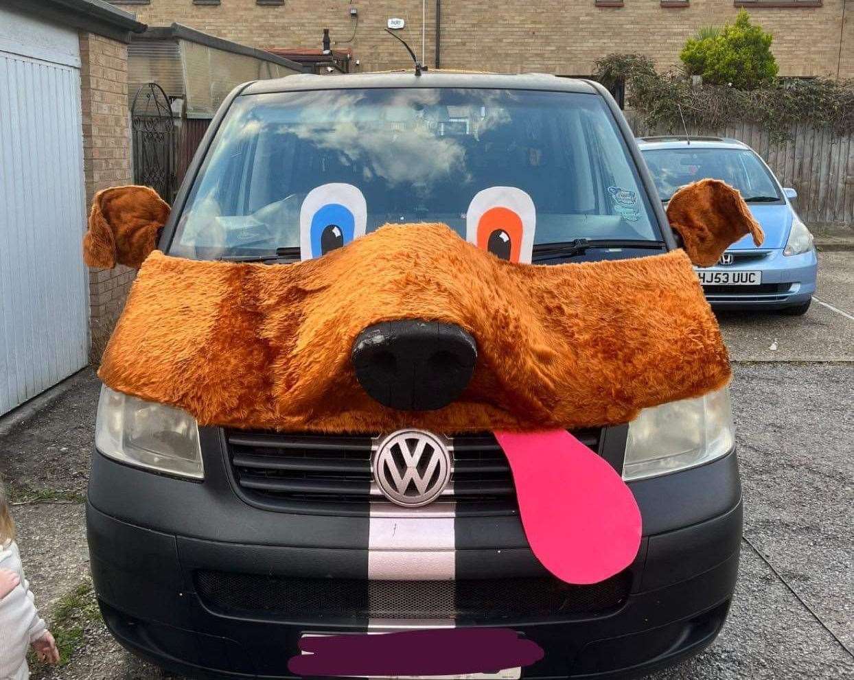 A Dartford family's VW joined the parade around the M25