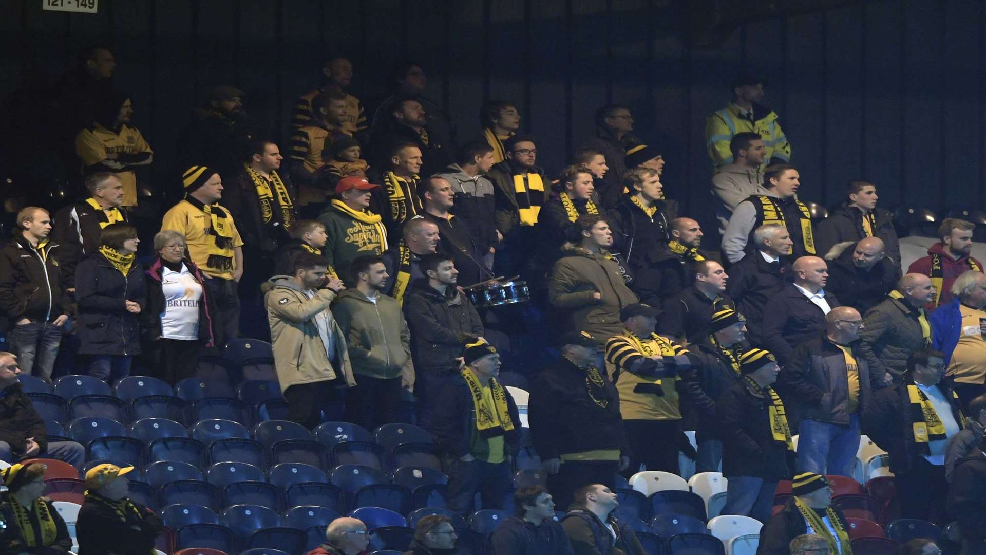 Maidstone fans supported their team in good numbers. Picture: Barry Goodwin