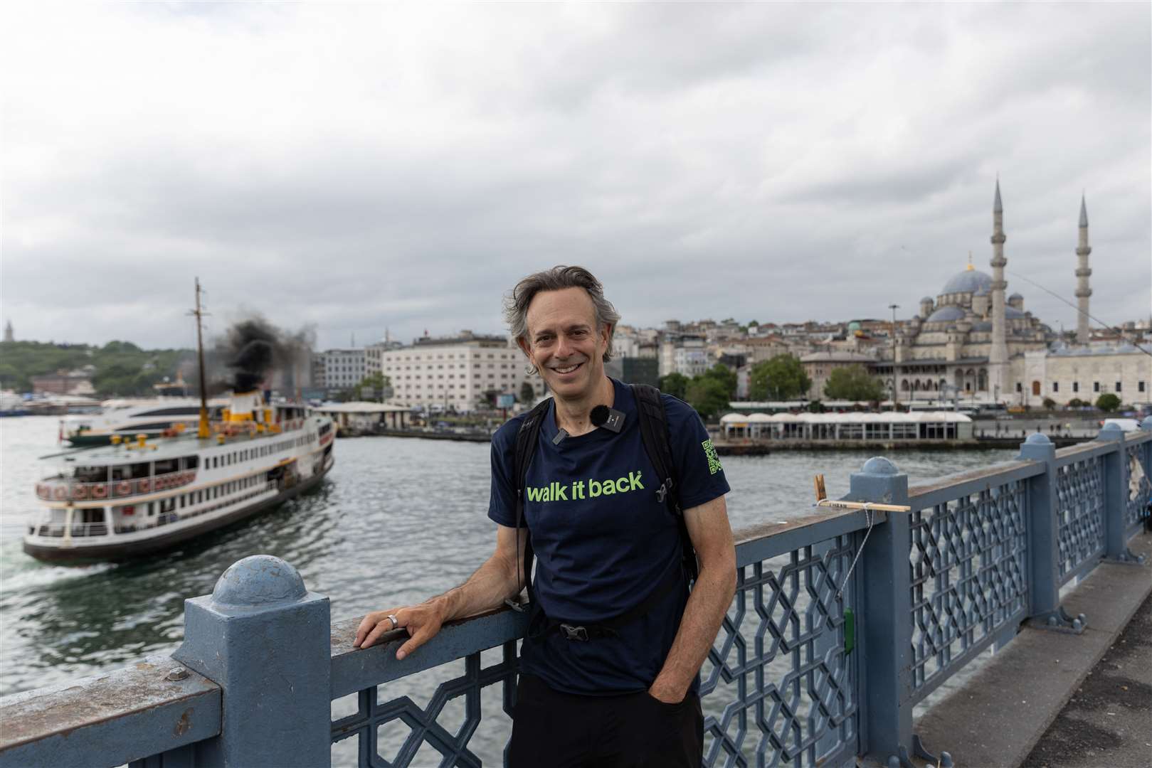 Craig Cohon after finishing his challenge in Istanbul (Bradley Secker/Walk It Back/PA)