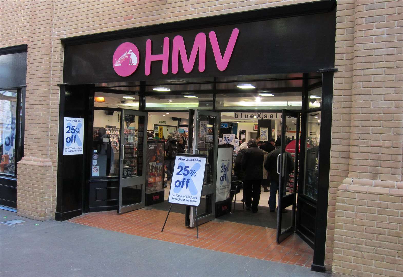 HMV stores in Maidstone, Tunbridge Wells, Bluewater, Canterbury and