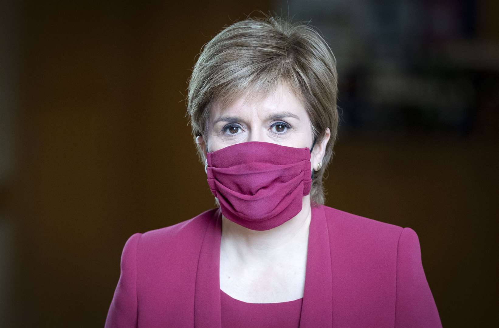 First Minister Nicola Sturgeon arrives at the Scottish Parliament in Edinburgh to update MSPs on any changes to the Covid-19 restrictions in Scotland (Jane Barlow/PA)