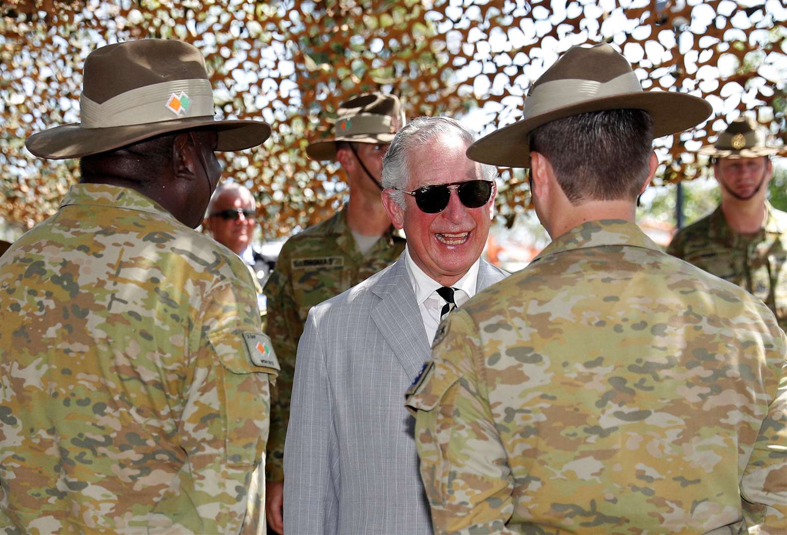 Charles meting Australian troops in Darwin during a previous visit to the country (Phil Noble/PA)