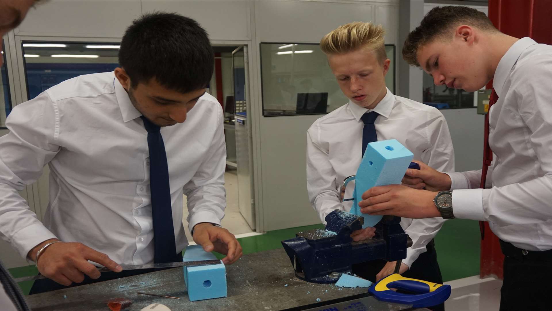 Pupils at work at Medway's new UTC