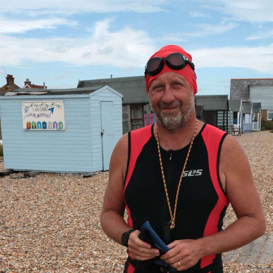 Swimmer Patrick Papougnot: "We wanted a challenge." Picture: Goodwin Sands Conservation Trust