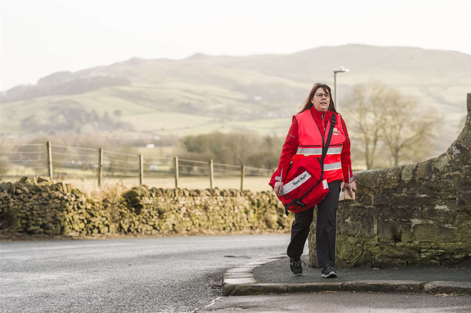 Rachel Woods sporting the new uniform in Skipton, North Yorkshire (Royal Mail Group/South West News Service/PA)