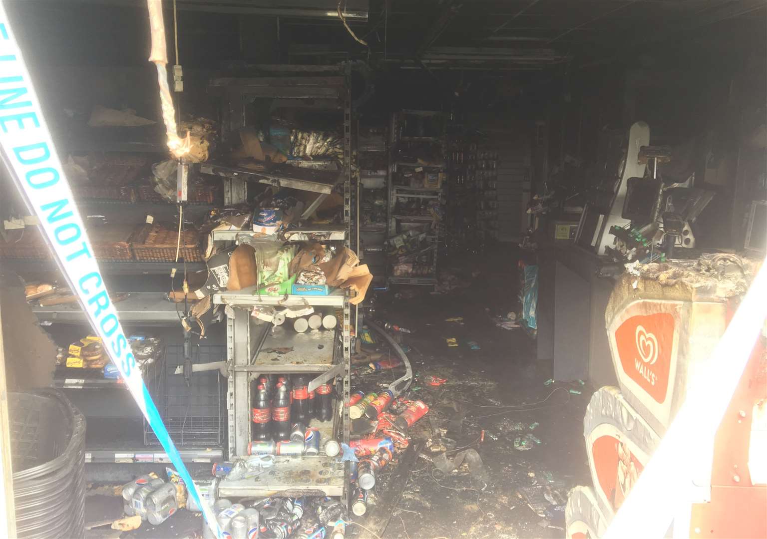 The Co-op store in The Street, Upchurch, following the fire