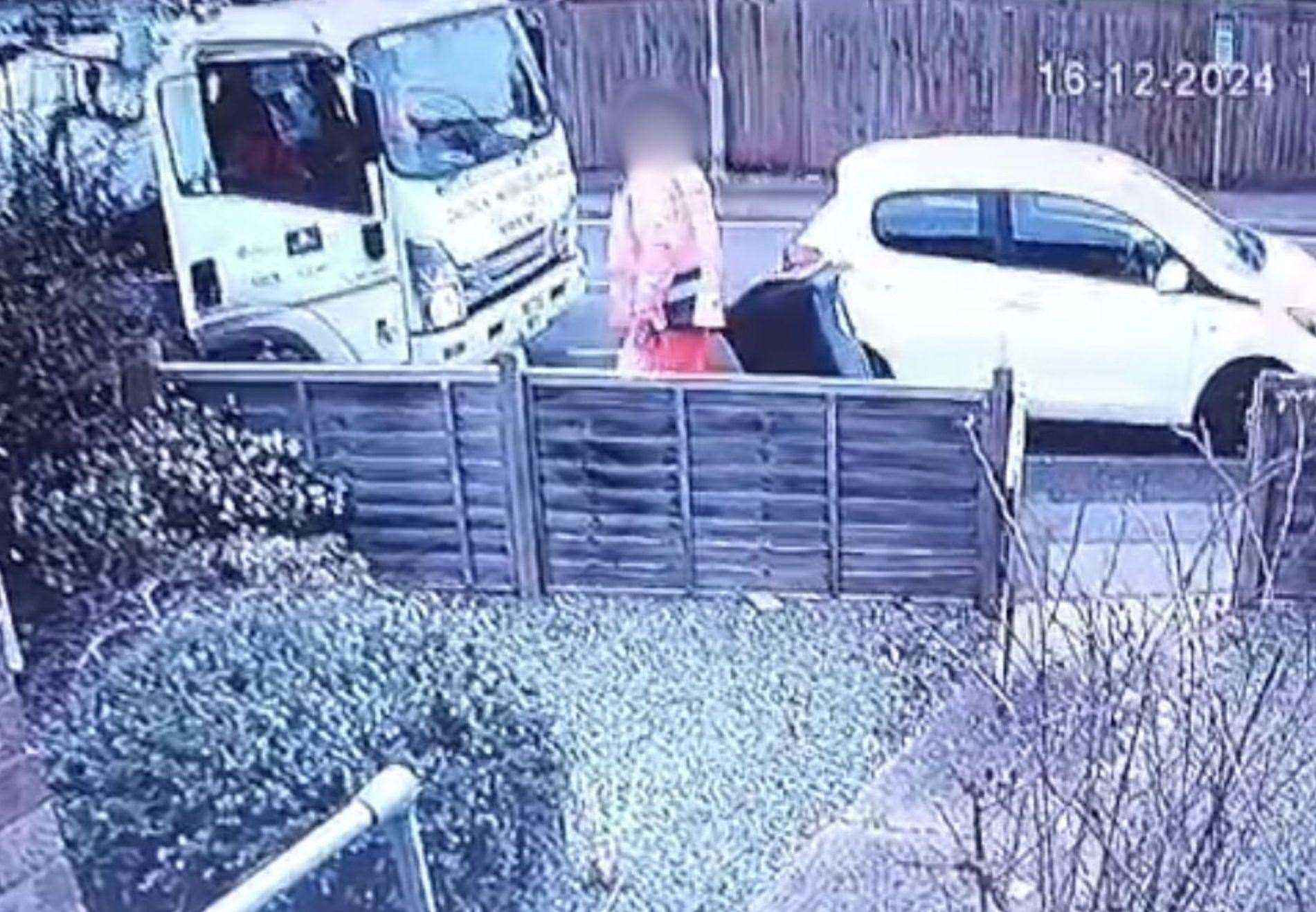 CCTV showed Kevin Johnson's gate was left open by a refuse worker after an "apology visit" last week