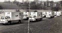 Vans delivering the sweets from the Trebor Sharps factory in Maidstone. Photo credit: Kay Jaxon Oakley