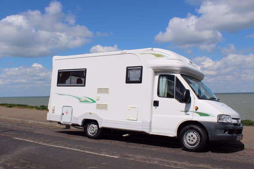 The motorhome that was destroyed. Picture: Jane Gilbert