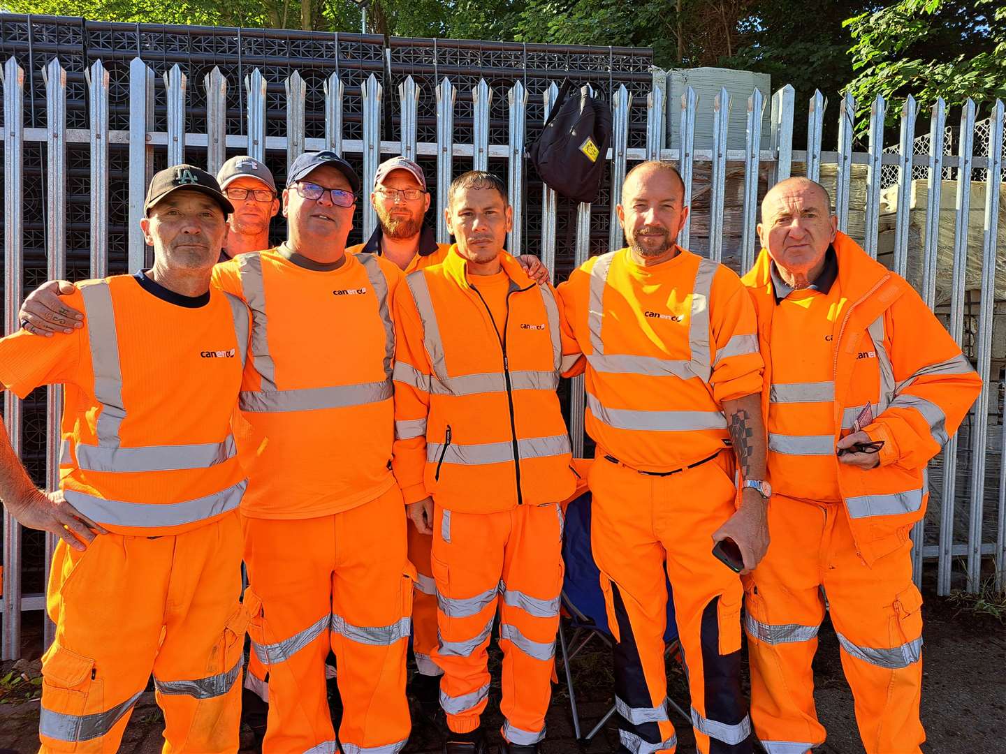 Canenco workers on the picket line in Wincheap