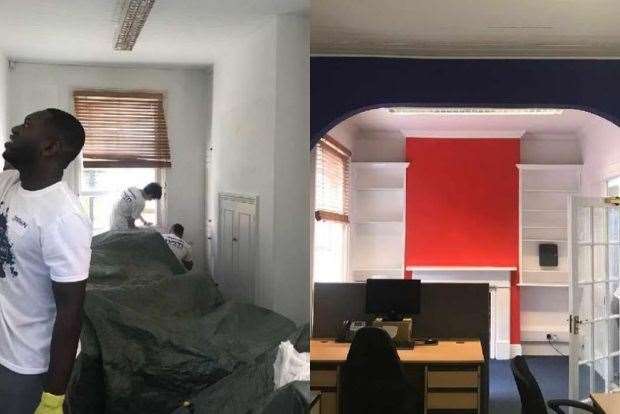 Before and after - the Project Kent team transform the head office of Young Lives Foundation