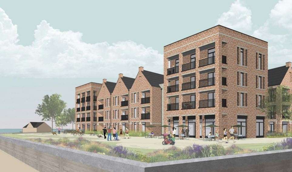 Proposed designs for the waterfront development on the former site of Strood Civic Centre. Picture: Medway Development Company/BPTW Architecture