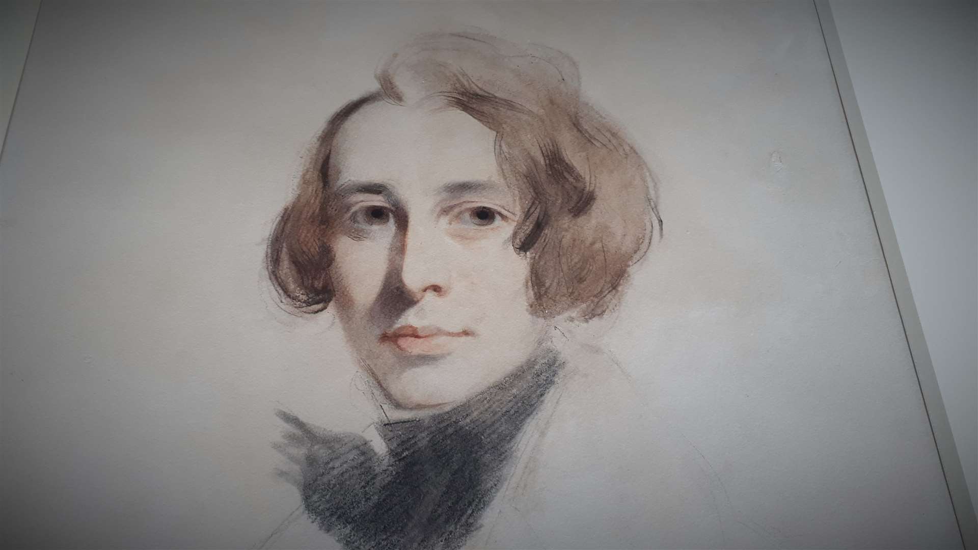 Sketch of Dickens in chalk an pastels. Picture: The Charles Dickens Museum.