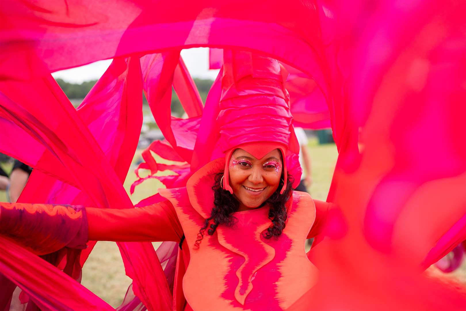 Tens of thousands of people are on the site (Ben Birchall/PA)