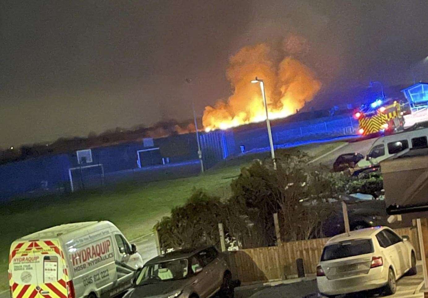 A fire broke out in Manor Road, Rushenden, near Queenborough. Picture: Kirsty Ward-Stroud