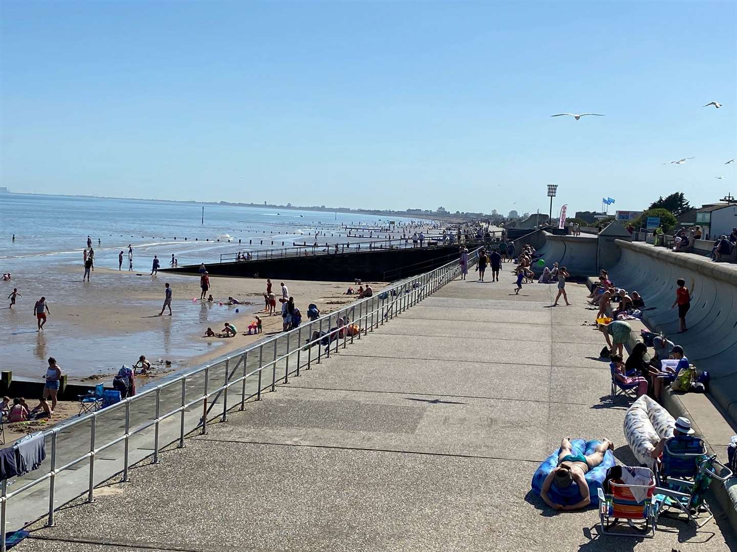 There are fears of a do-not swim warning at Dymchurch beach. Picture: Barry Goodwin