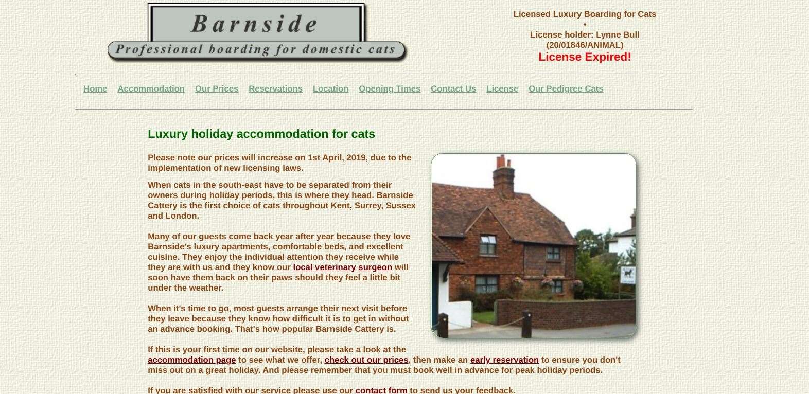 They have to advertise that they are unlicensed online. Picture: Barnside Boarding Cattery