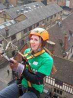 Jenni Horn at the KM Charity Challenge abseil in 2011
