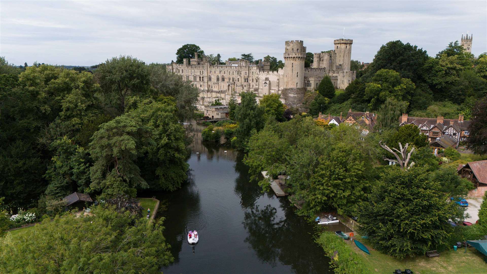 Warwick Castle dominates the Warwickshire landscape (Jacob King/PA)