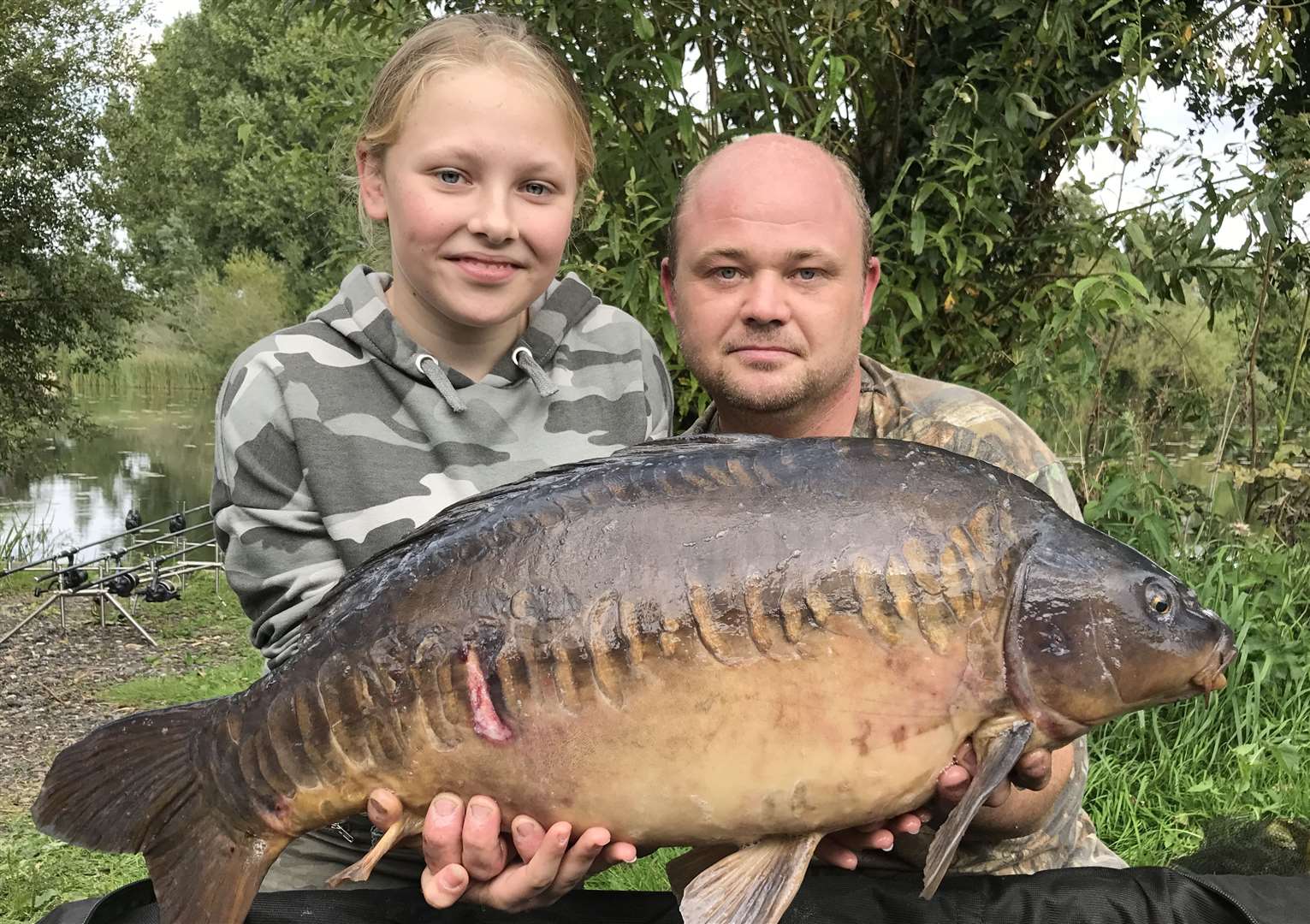 Lucy was a keen angler, and went fishing with her dad once a month