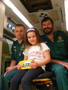 Ronni Chase made a special trip to Maidstone ambulance station on Sunday, 20 June, to thank paramedic, Kevin Chilvers, and technician, Simon Matthews.