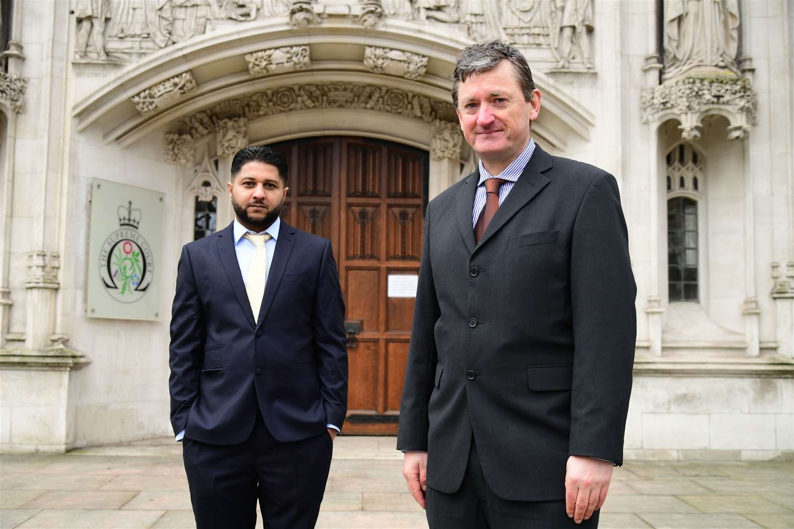 Uber drivers Yaseen Aslam (left) and James Farrar (Ian West/PA)