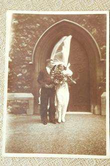 The marriage at St Margarets Church, Plumstead on July 18 1936 of Lionel Buxton, now aged 99 and his wife Ellen Buxton, aged 100.