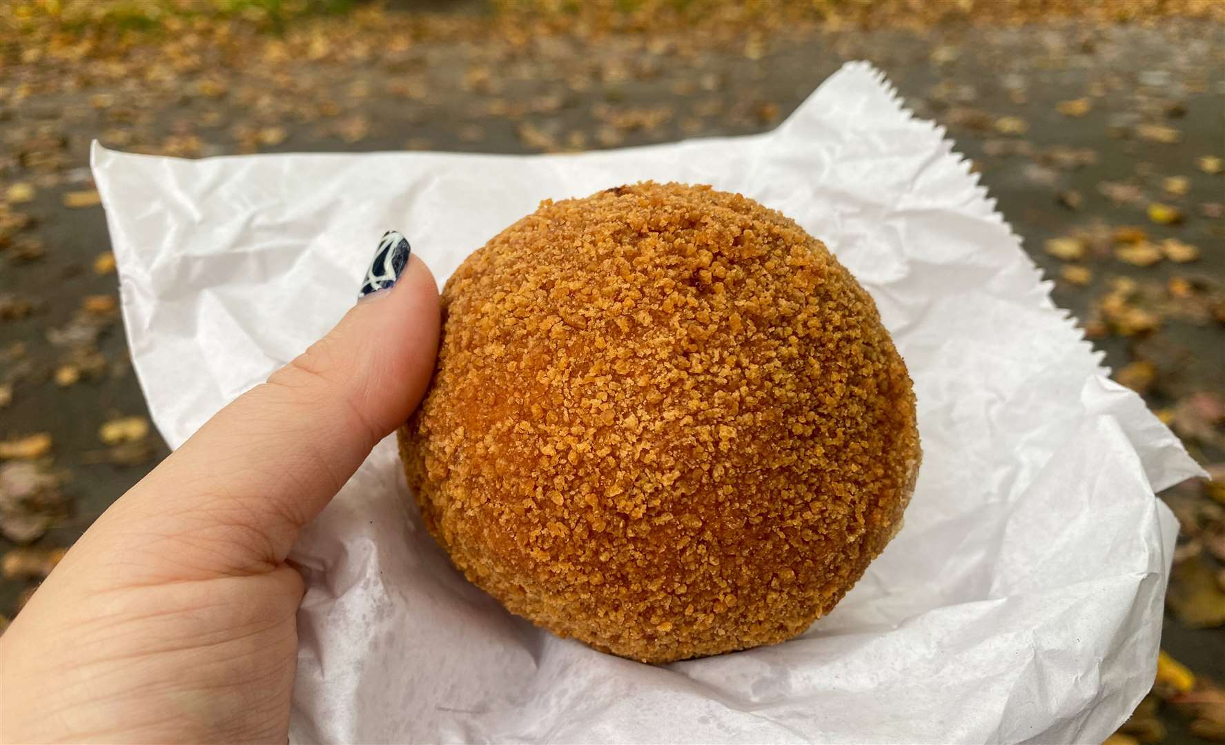 The Scotch egg was huge and filled with a hearty meat-free ‘sausage’ mixture and a well-cooked egg