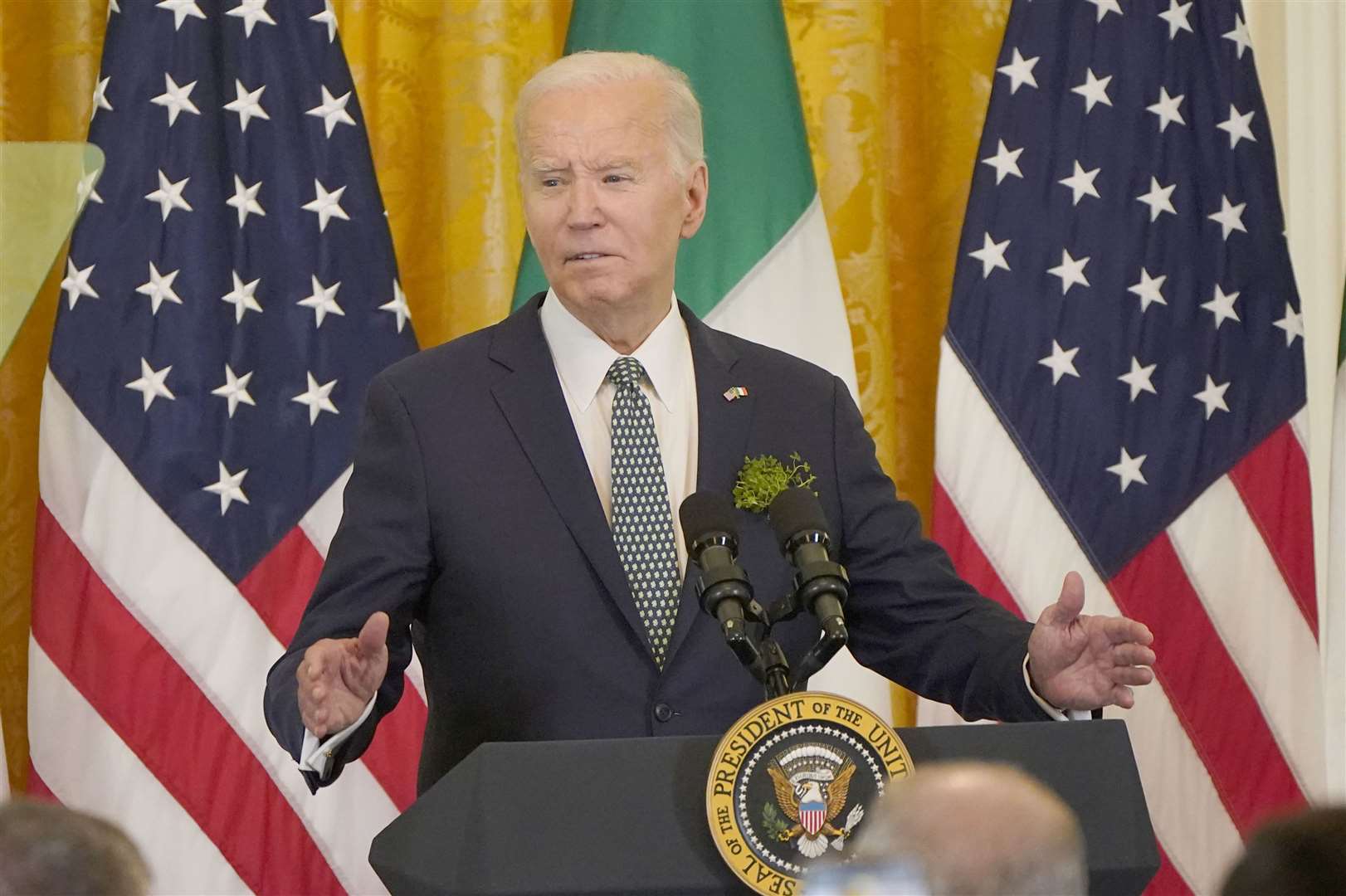 The jibe mirrors Donald Trump’s favourite insult for US President Joe Biden (Niall Carson/PA)