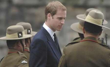 QUIET REFLECTION: The Prince with Gurkhas at the Cathedral. Picture: CHRIS DAVEY