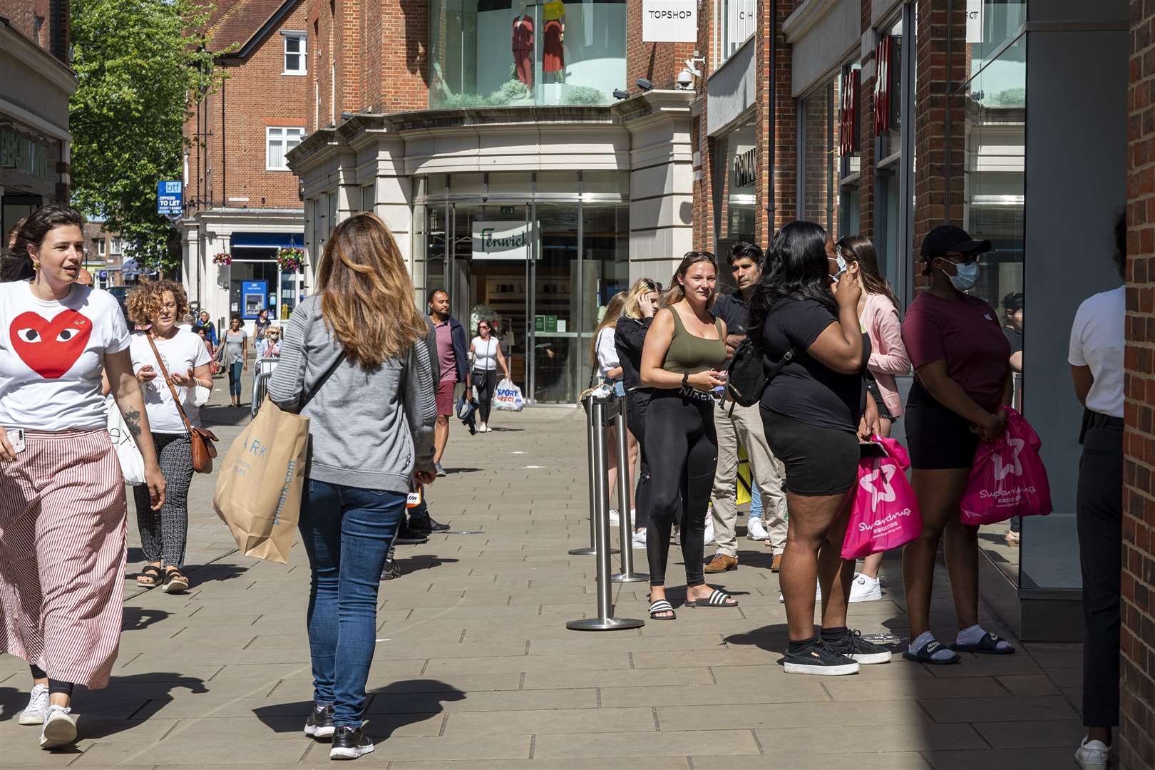 People out clothes shopping in Canterbury. Picture: Jo Court