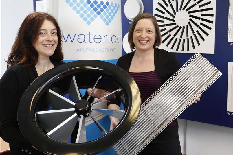 From left, Waterloo Air Products' business development manager Rachel Roots and finance manager Kate Searles