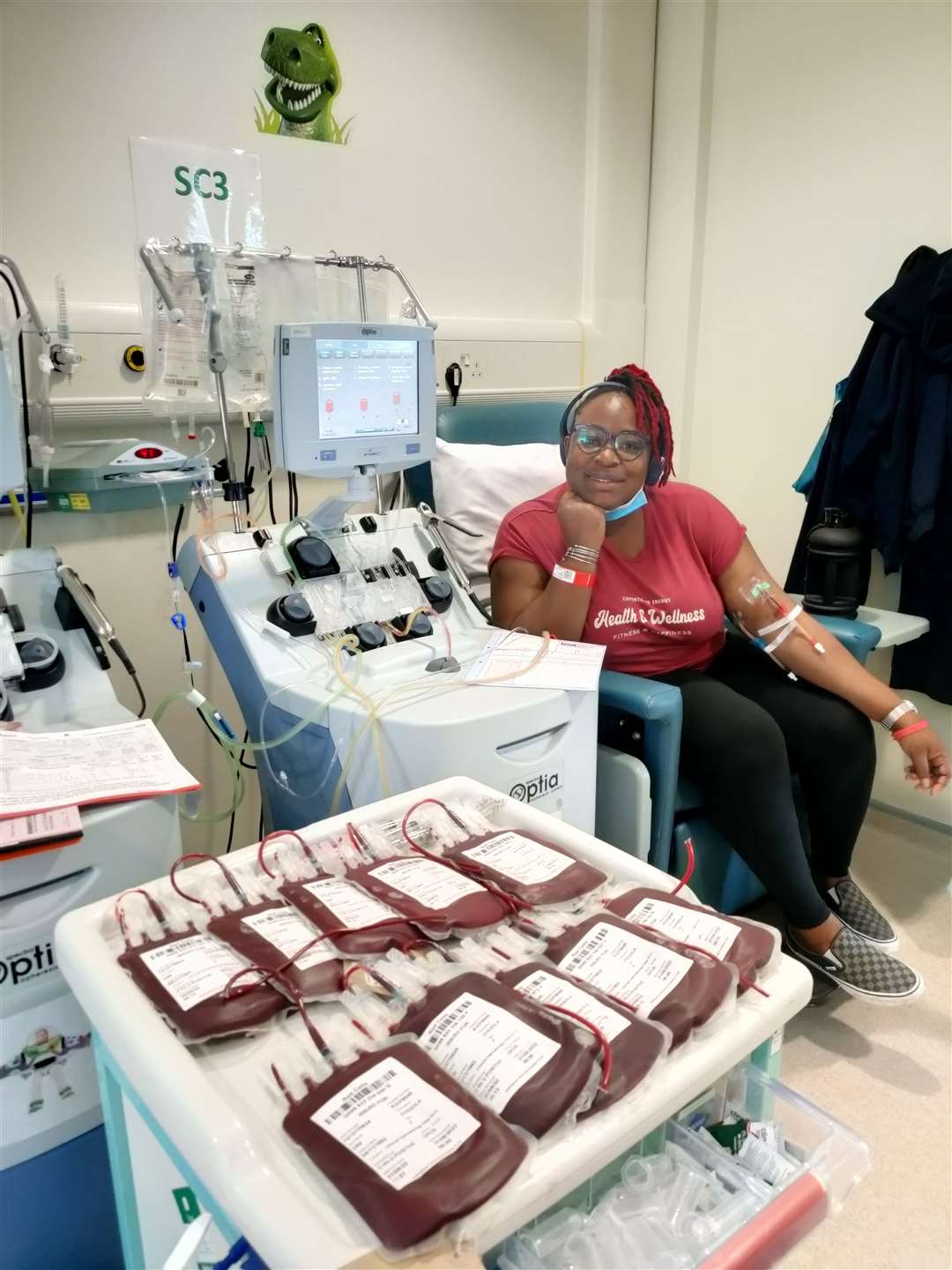 Oyesola Oni needs all her blood replaced by donor blood every five weeks due to sickle cell (NHSBT)