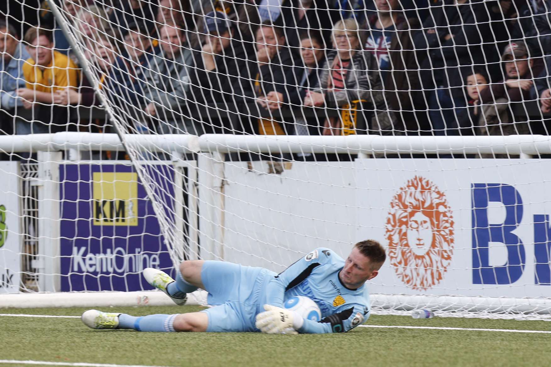 Lee Worgan saves from the spot Picture: Matthew Walker