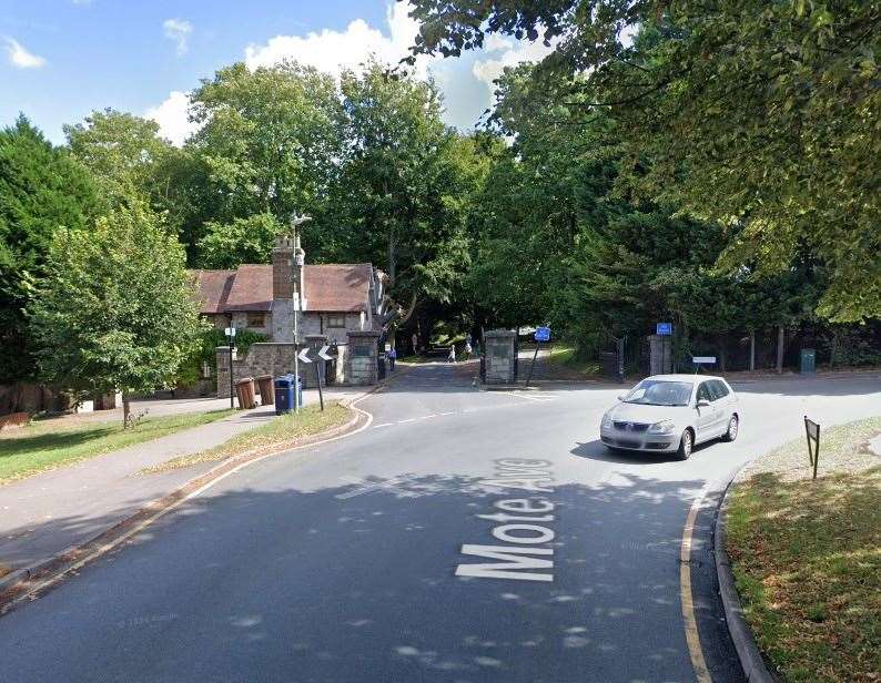 Officers were responding to reports of a man seen naked in Mote Park. Picture: Google Maps