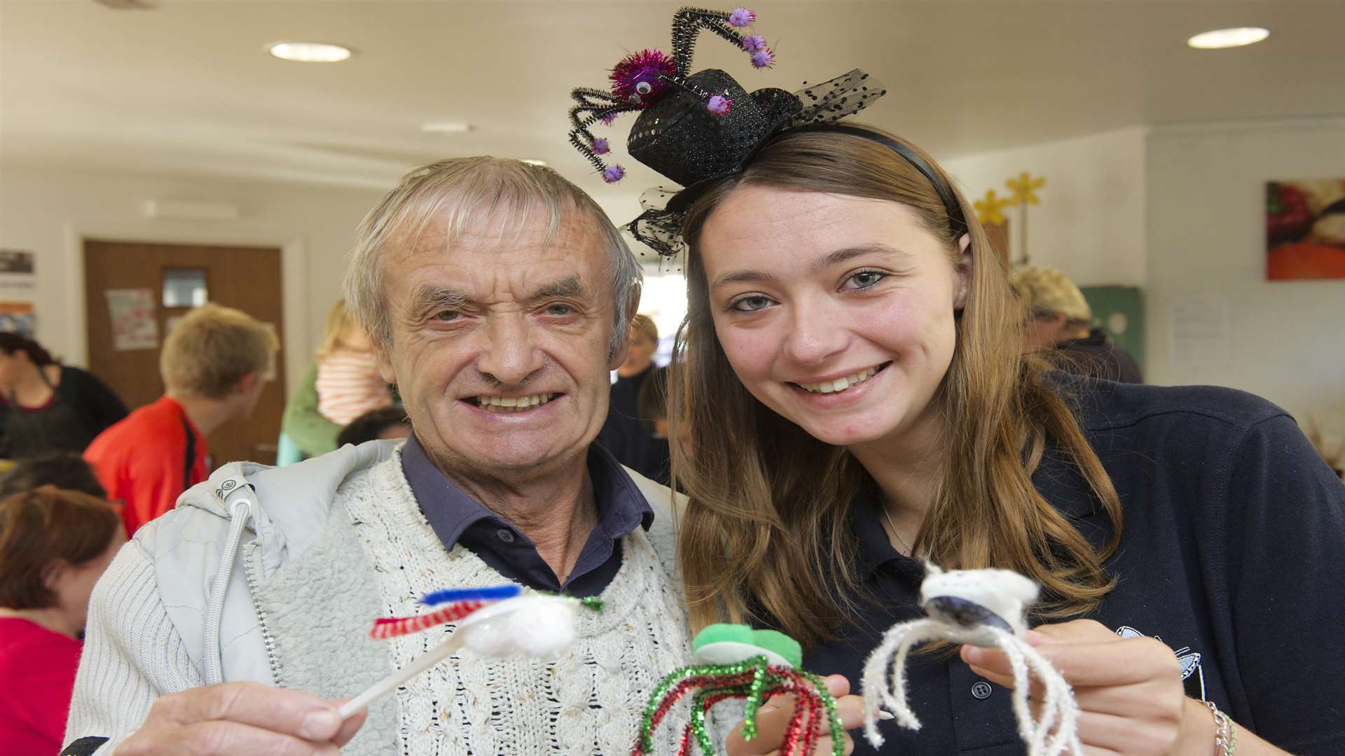 Cllr Terry Winckless with Kent Wildlife Trust Community Engagement officer Kandice White