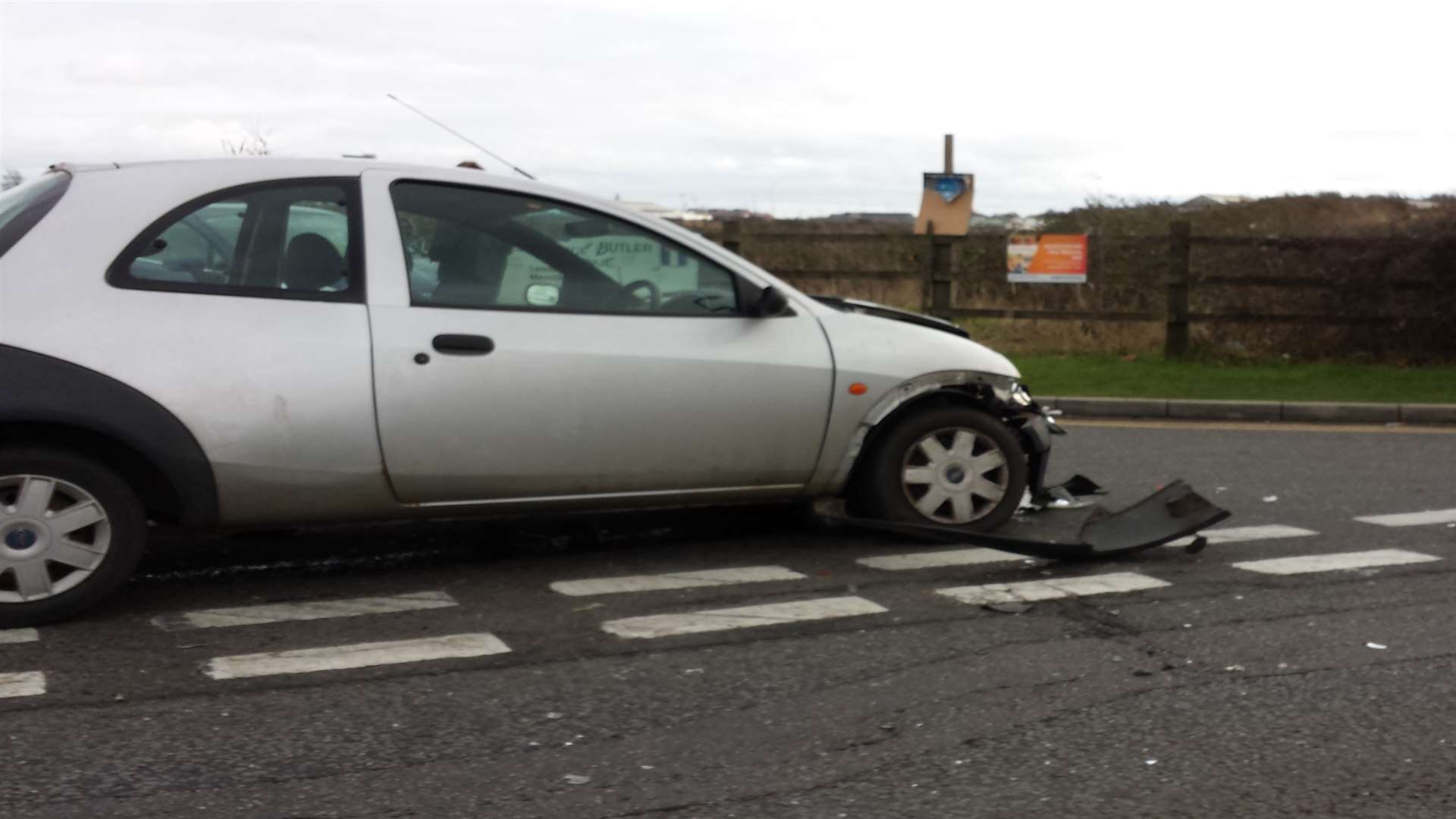 Crash in Anthony's Way, Medway City Estate, near McDonald's