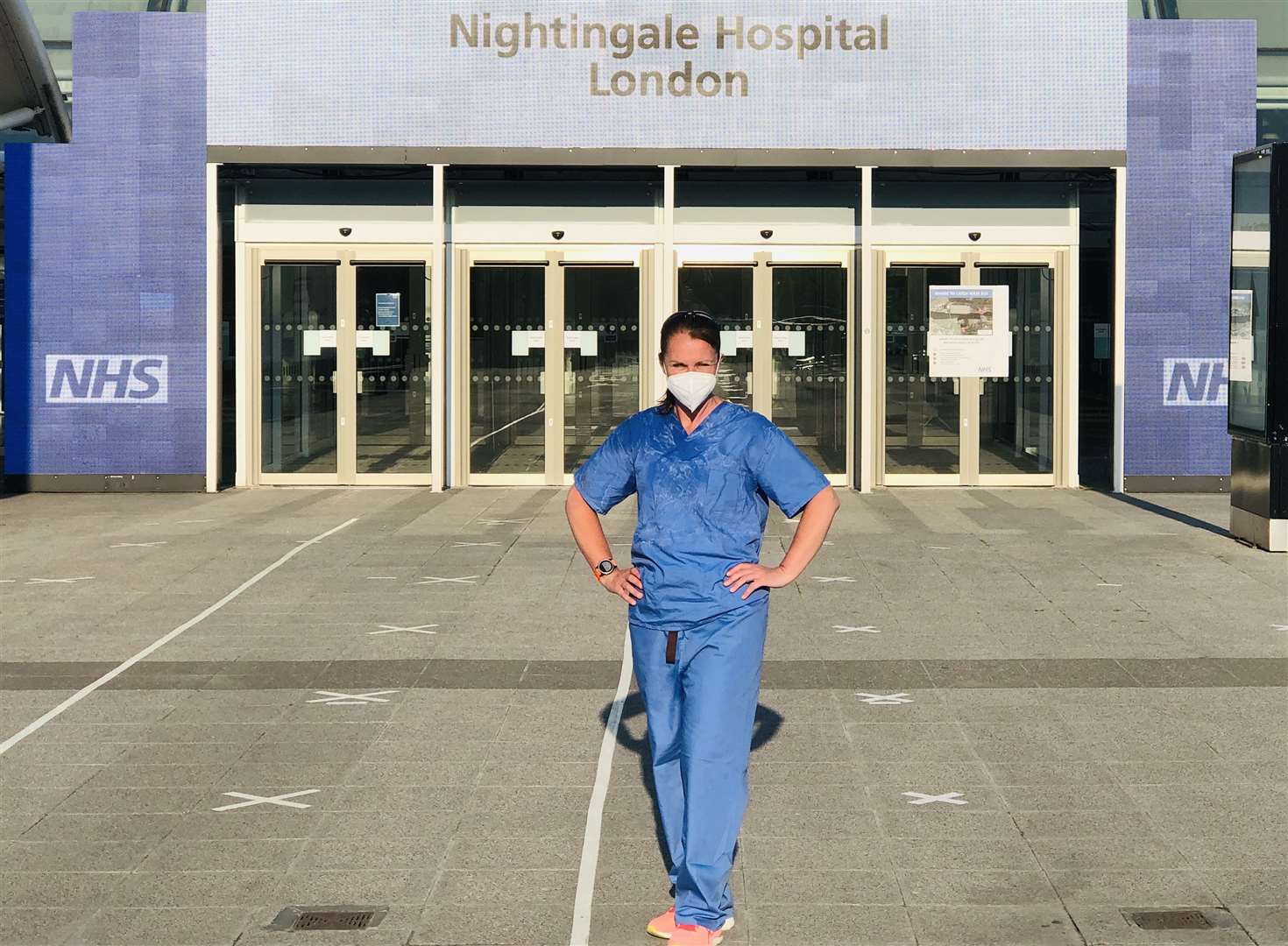 MAJOR HELP: Sally is assisting at Nightingale Hospital London