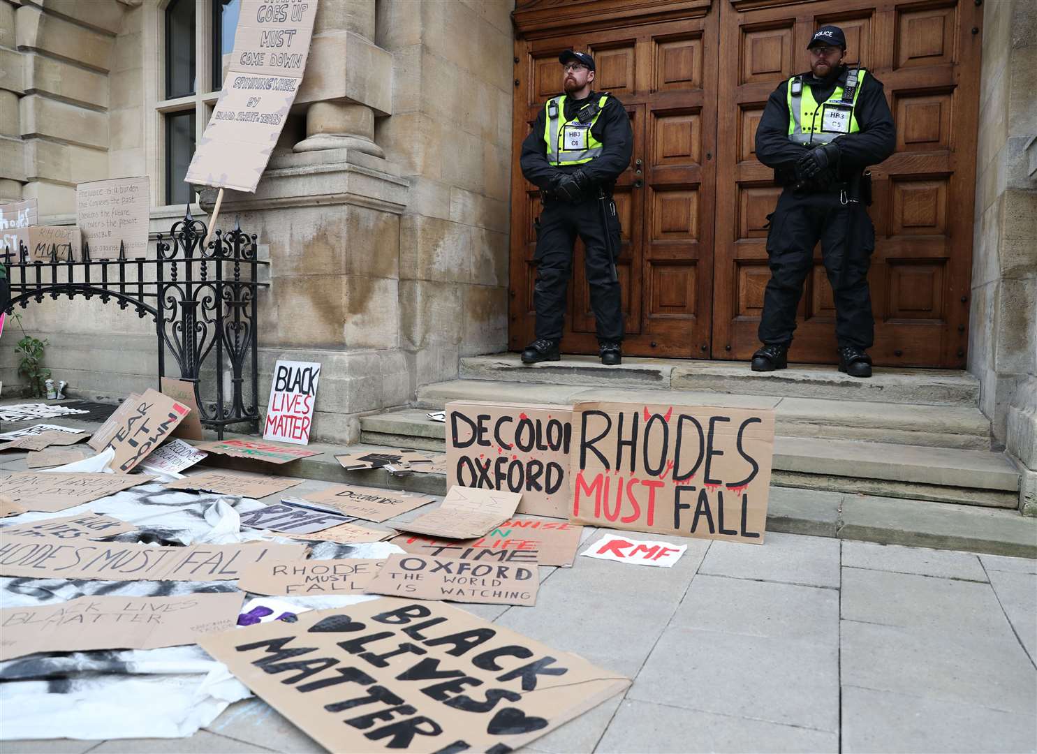 There has been a long-running campaign to get rid of the statue of colonialist Cecil Rhodes (Steve Parsons/PA)