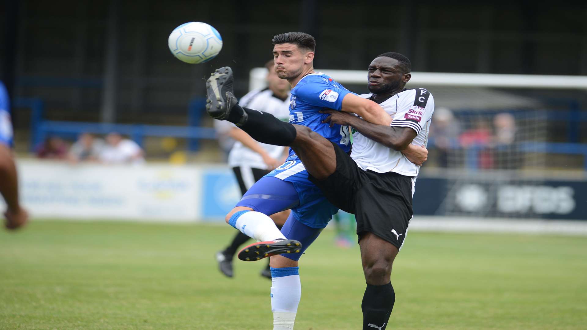 Conor Wilkinson in action for Gillingham at Dover Picture: Gary Browne