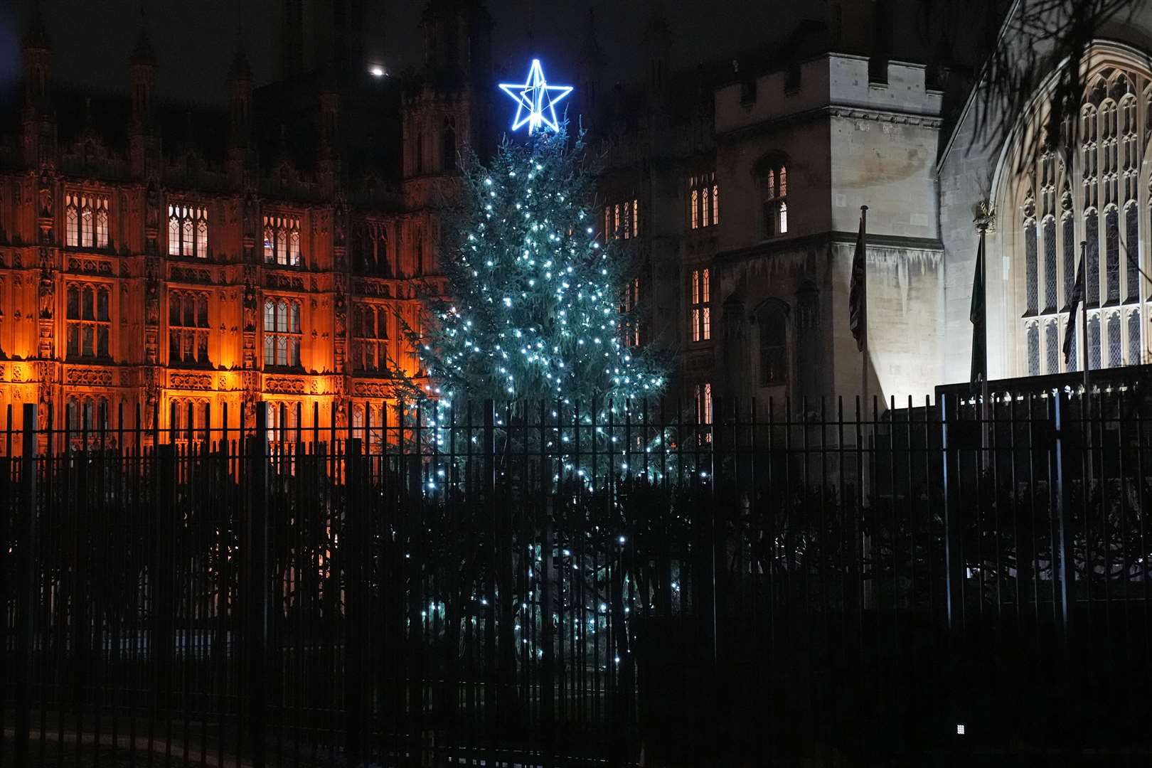 A month later, it took pride of place outside Parliament (Lucy North/PA)