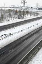 Snow on A249