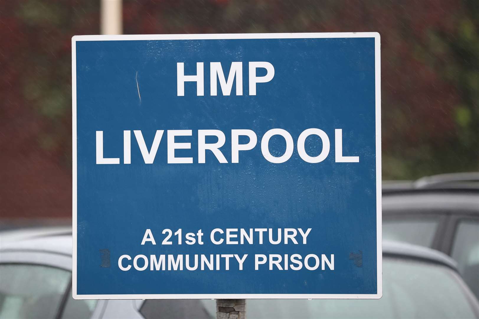 A sign outside HMP Liverpool (Peter Byrne/PA)