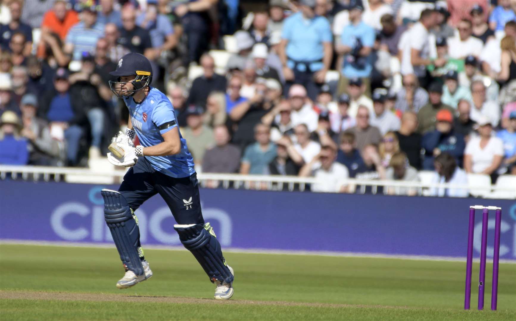 Ollie Robinson made 43 for Kent Spitfires against Lancashire. Picture: Barry Goodwin