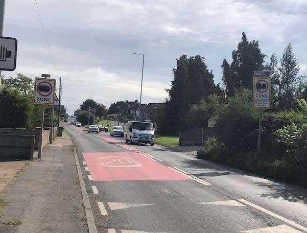 The signs heading towards Sittingbourne have also been vandalised. Picture: Umar Abanifi