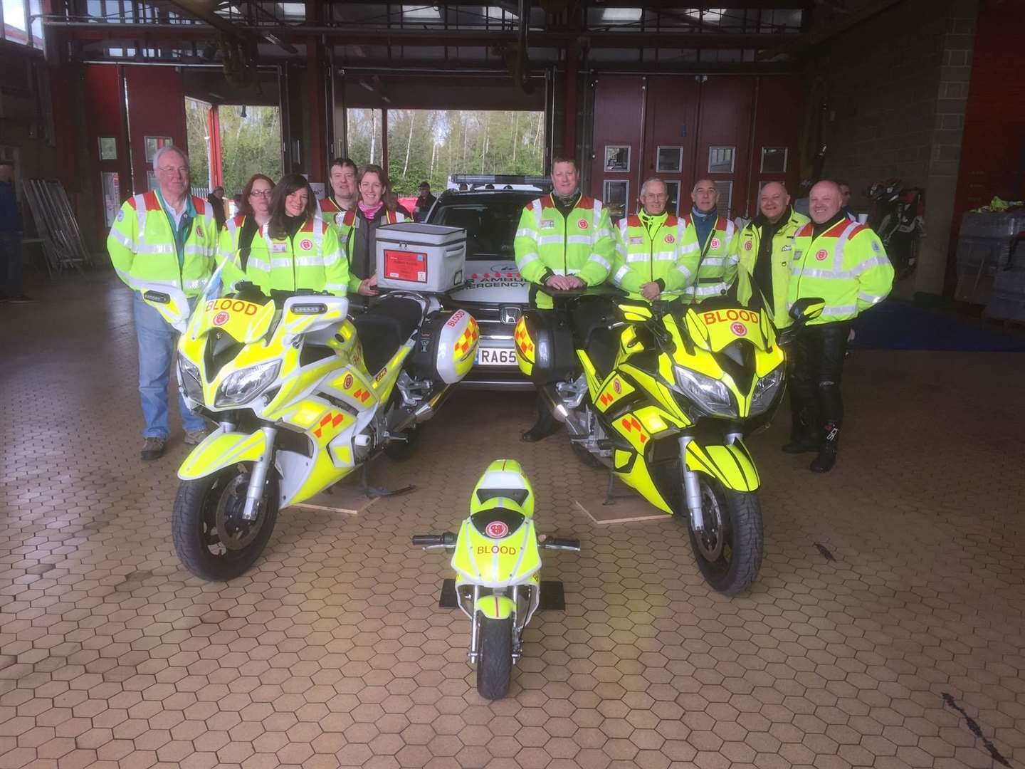 A stock picture of Kent Bloodrunners volunteers