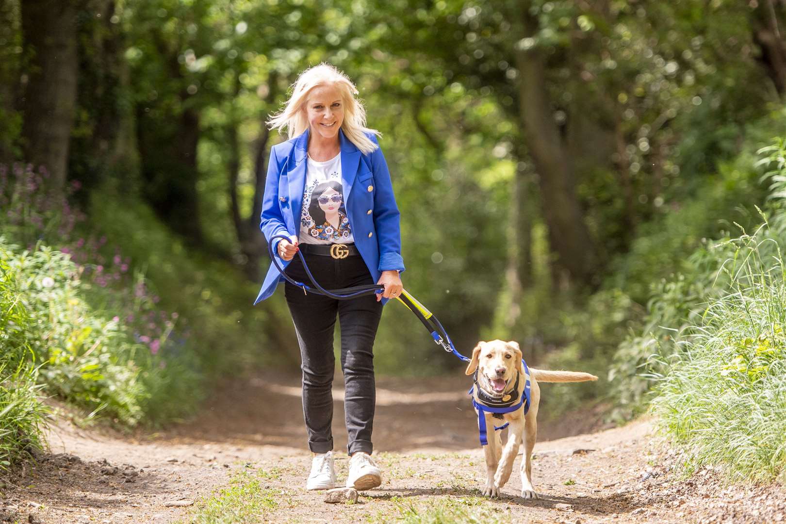 Deana Sampson is taking part in online training sessions with Support Dogs (Anthony Devlin/PA)